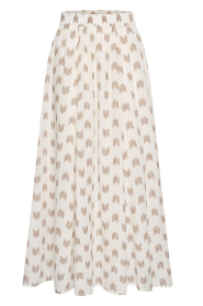 by-bar |  Maxi skirt with embroidery Ruby | natural | Picture 1