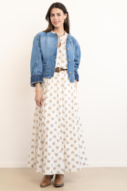 by-bar |  Maxi skirt with embroidery Ruby | natural | Picture 2