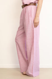 by-bar |  Linen blend pants Benji | pink | Picture 6