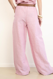 by-bar |  Linen blend pants Benji | pink | Picture 7