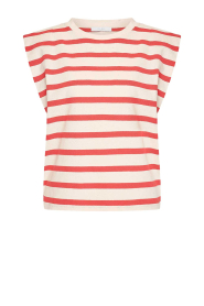 by-bar |  Sleeveless striped top Diede | red | Picture 1