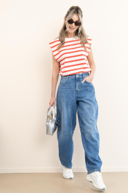 by-bar |  Sleeveless striped top Diede | red | Picture 4
