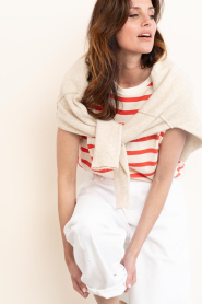 by-bar |  Sleeveless striped top Diede | red | Picture 2