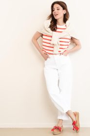 by-bar |  Sleeveless striped top Diede | red | Picture 3