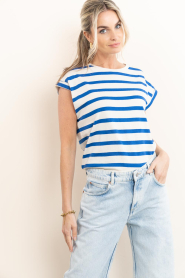 by-bar |  Striped T-shirt Tobi | blue | Picture 4