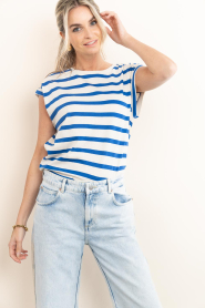 by-bar |  Striped T-shirt Tobi | blue | Picture 7