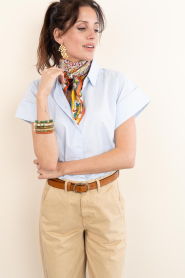 by-bar |  Poplin blouse Pixie | blue | Picture 5