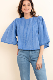 by-bar |  Top with embroidery  Davin | blue | Picture 4