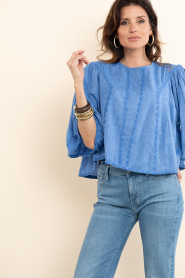 by-bar |  Top with embroidery  Davin | blue | Picture 6