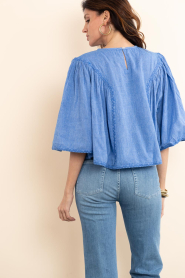 by-bar |  Top with embroidery  Davin | blue | Picture 8