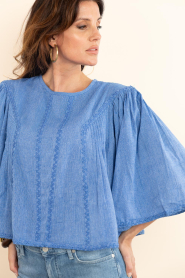 by-bar |  Top with embroidery  Davin | blue | Picture 9