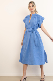 by-bar |  Cotton midi dress Bodin | blue | Picture 5