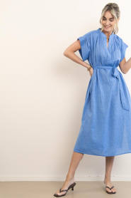by-bar |  Cotton midi dress Bodin | blue | Picture 7