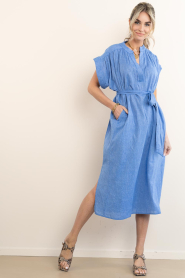 by-bar |  Cotton midi dress Bodin | blue | Picture 10