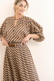 by-bar |  Blouse with print Becky | brown | Picture 4