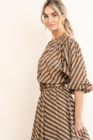 by-bar |  Blouse with print Becky | brown | Picture 5
