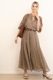 by-bar |  Maxi skirt with print Ruby | brown | Picture 2