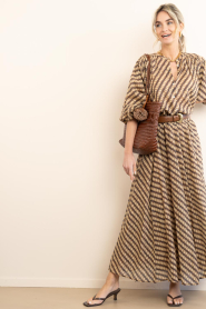 by-bar |  Maxi skirt with print Ruby | brown | Picture 5