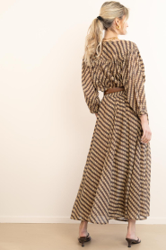 by-bar |  Maxi skirt with print Ruby | brown | Picture 7