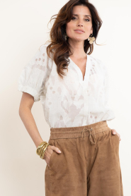 by-bar |  Jacquard top Mabel | natural | Picture 4