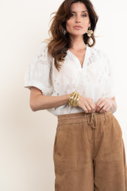 by-bar |  Jacquard top Mabel | natural | Picture 5