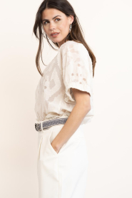 by-bar :  Jacquard top Mabel | natural - img7