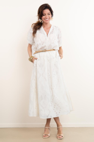 by-bar :  Jacquard maxi skirt Juta | natural - img5