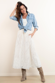 by-bar :  Jacquard maxi skirt Juta | natural - img2