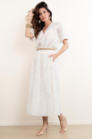 by-bar :  Jacquard maxi skirt Juta | natural - img6