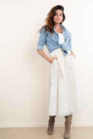 by-bar :  Jacquard maxi skirt Juta | natural - img4