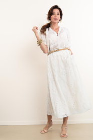 by-bar :  Jacquard maxi skirt Juta | natural - img7