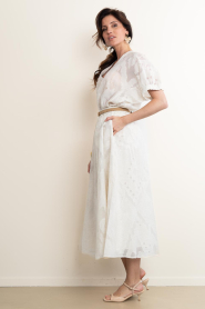 by-bar :  Jacquard maxi skirt Juta | natural - img8