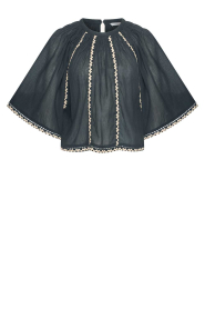 by-bar |  Top with embroidery Emmi | black | Picture 1