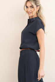 by-bar |  Viscose blouse Kiek | dark blue | Picture 7