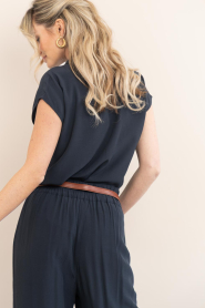 by-bar |  Viscose blouse Kiek | dark blue | Picture 8