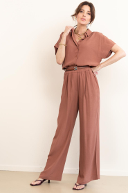 by-bar |  Viscose blouse Barley | red | Picture 3