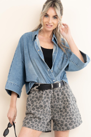 by-bar |  Washed leopard print short June | animal print | Picture 5