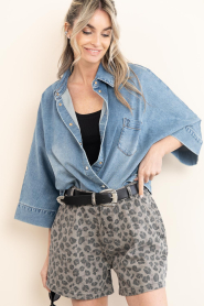 by-bar |  Washed leopard print short June | animal print | Picture 6