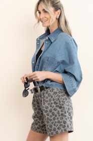 by-bar |  Washed leopard print short June | animal print | Picture 7