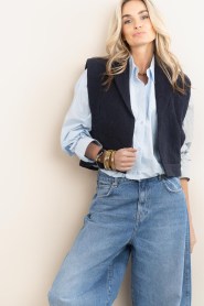 by-bar |  Jacquard waistcoat Suzie | dark blue | Picture 2