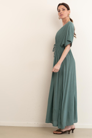 by-bar |  Viscose mix maxi dress Long | dark green | Picture 7