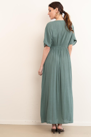 by-bar |  Viscose mix maxi dress Long | dark green | Picture 8