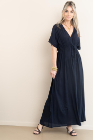 by-bar |  Viscose mix maxi dress Long | dark blue | Picture 2