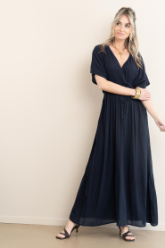 by-bar |  Viscose mix maxi dress Long | dark blue | Picture 5