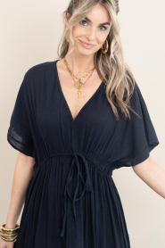 by-bar |  Viscose mix maxi dress Long | dark blue | Picture 9