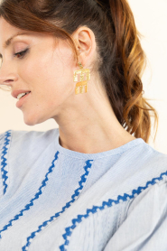 by-bar |  Gold plated earrings Puck | gold | Picture 2