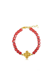 by-bar |  Bracelet with colored beads Breeze | orange | Picture 1