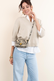 by-bar :  Leather shoulder bag Loua | animal print - img4