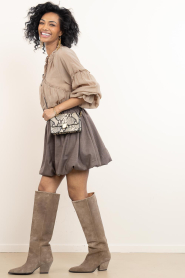 by-bar :  Leather shoulder bag Loua | animal print - img3