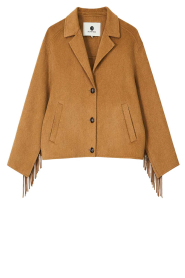 Alter Ego |  Woolen jacket with fringes Billie | camel | Picture 1